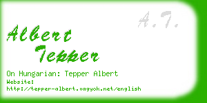 albert tepper business card